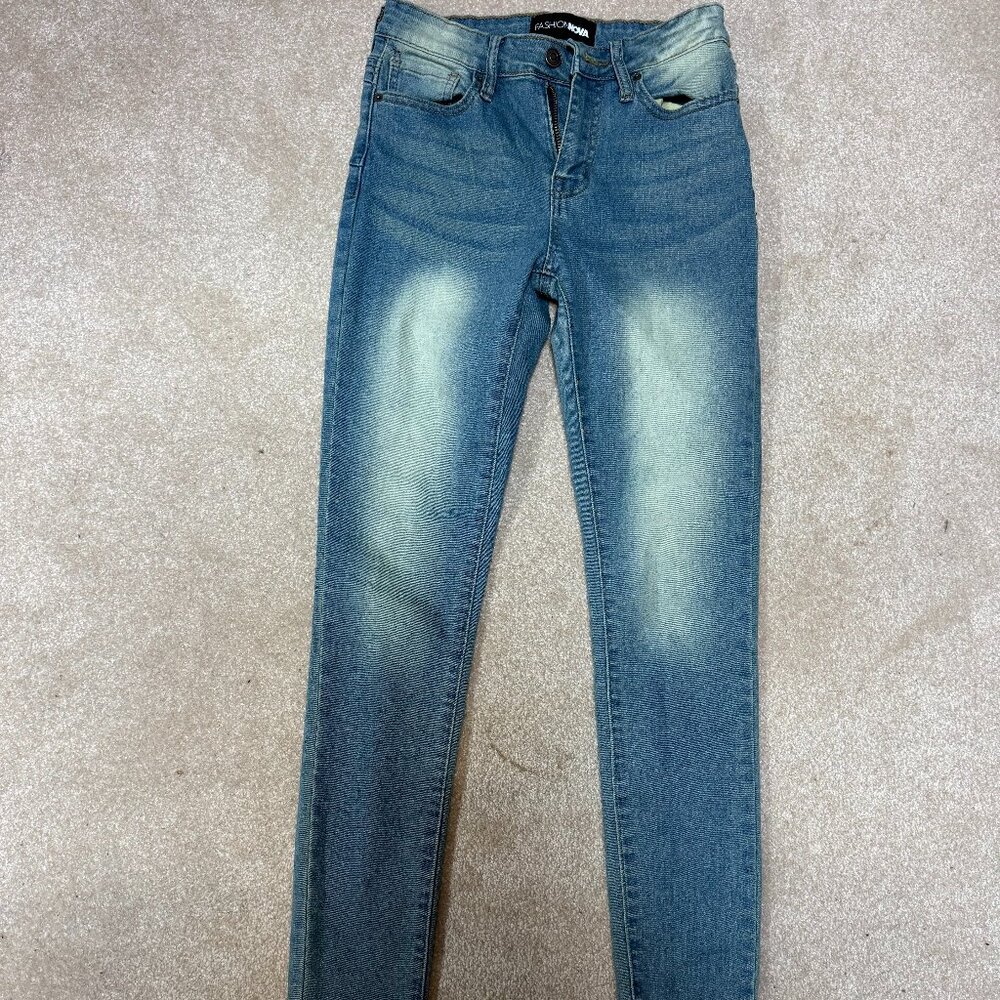 Fashion Nova Faded Skinny Jeans